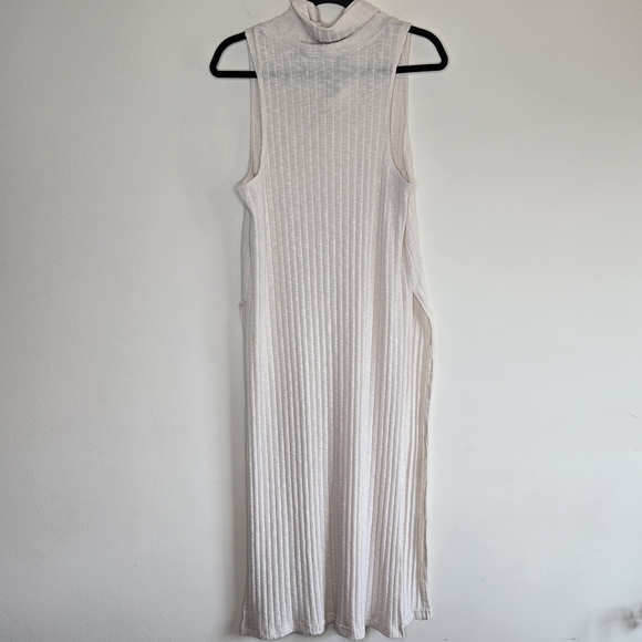 FREE PEOPLE BEACH Ribbed Cowl Nwck Side Slit Dress - Picture 6 of 9